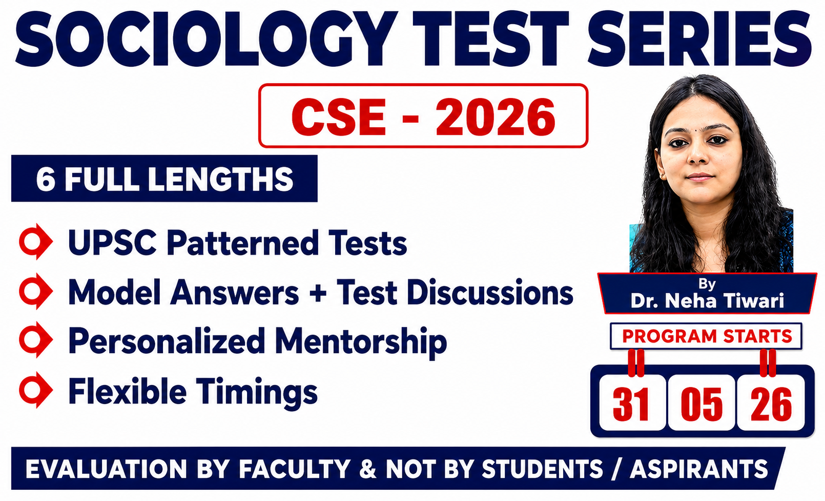 Sociology Test Series Mains (6 FLTs) May 31