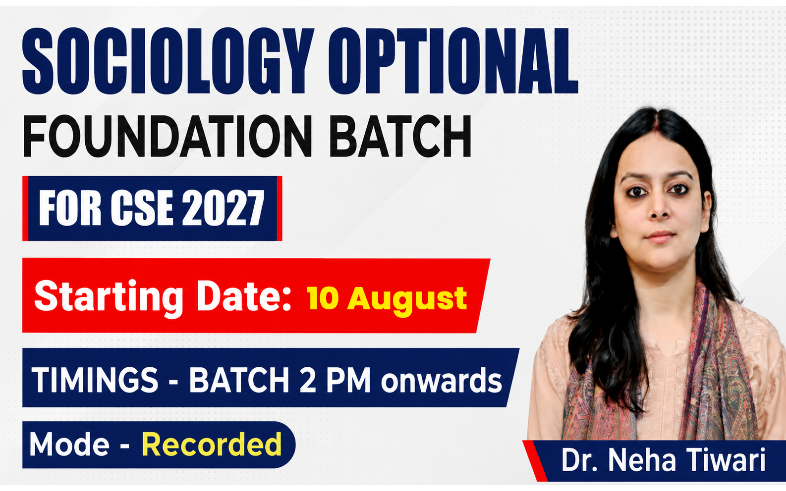 Sociology CSE-2027 (RECORDED) With Test Series
