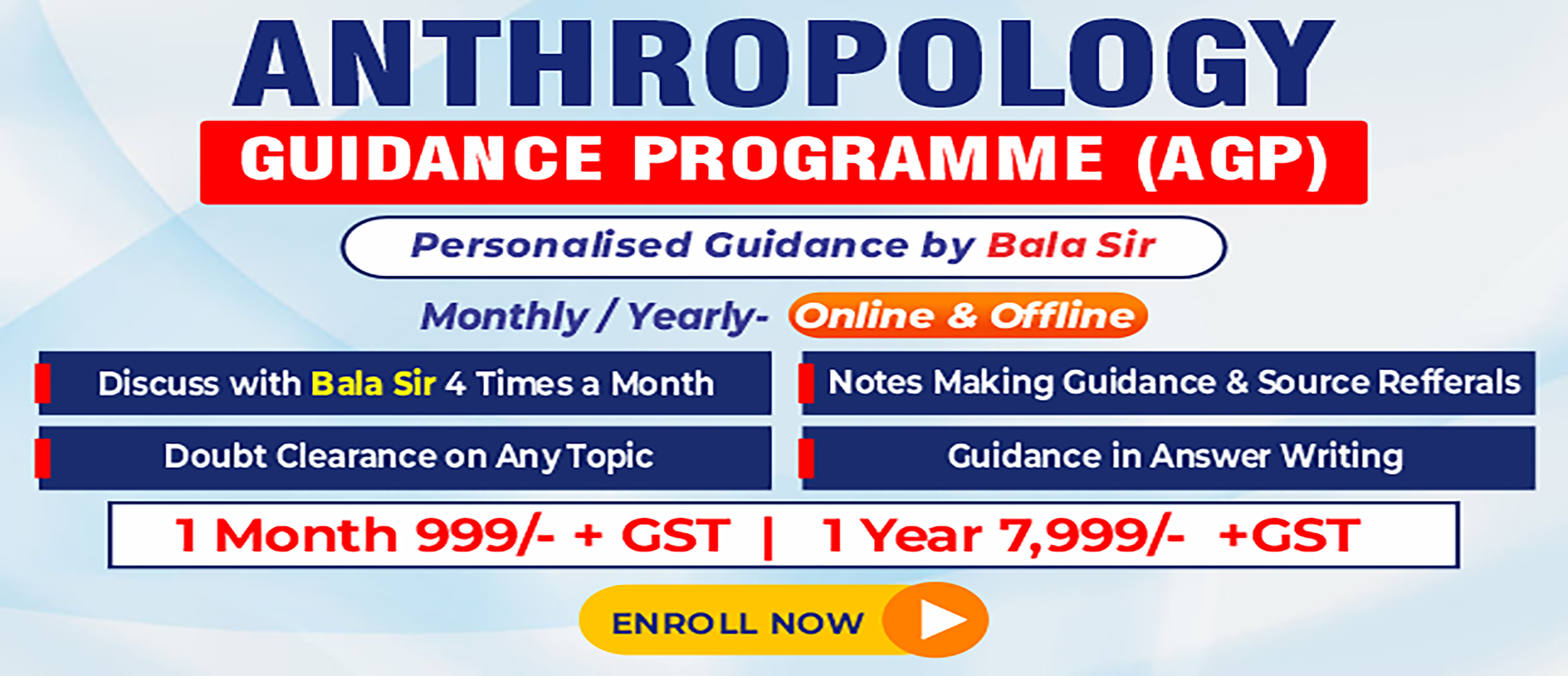 Anthropology Guidancce Programme ( Yearly )