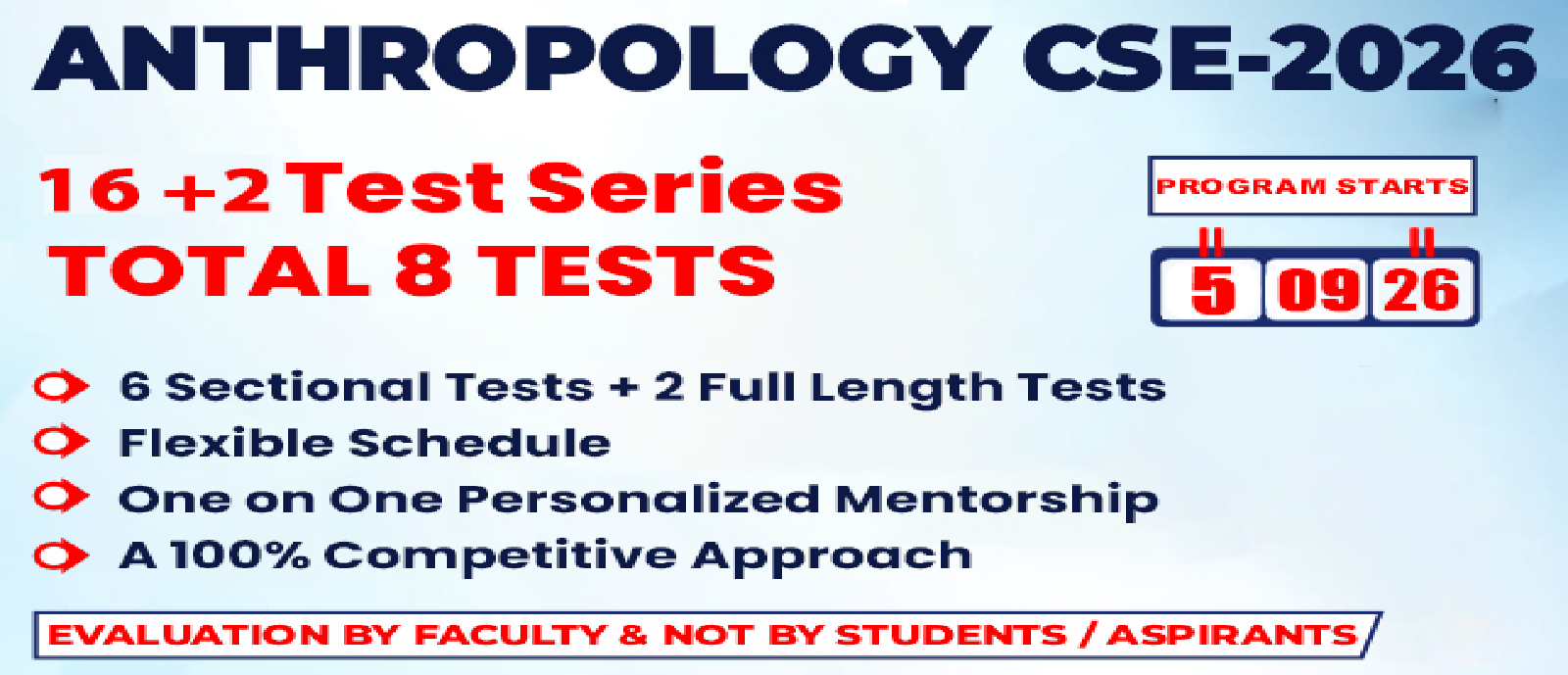 Anthropology Test Series (16+2) 5 SEPT