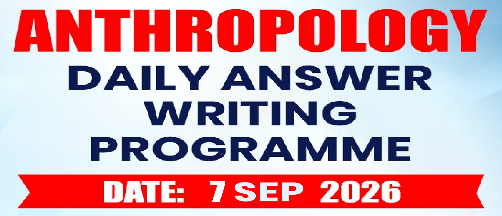 DAWP Anthropology Optional (OFFLINE / ONLINE )