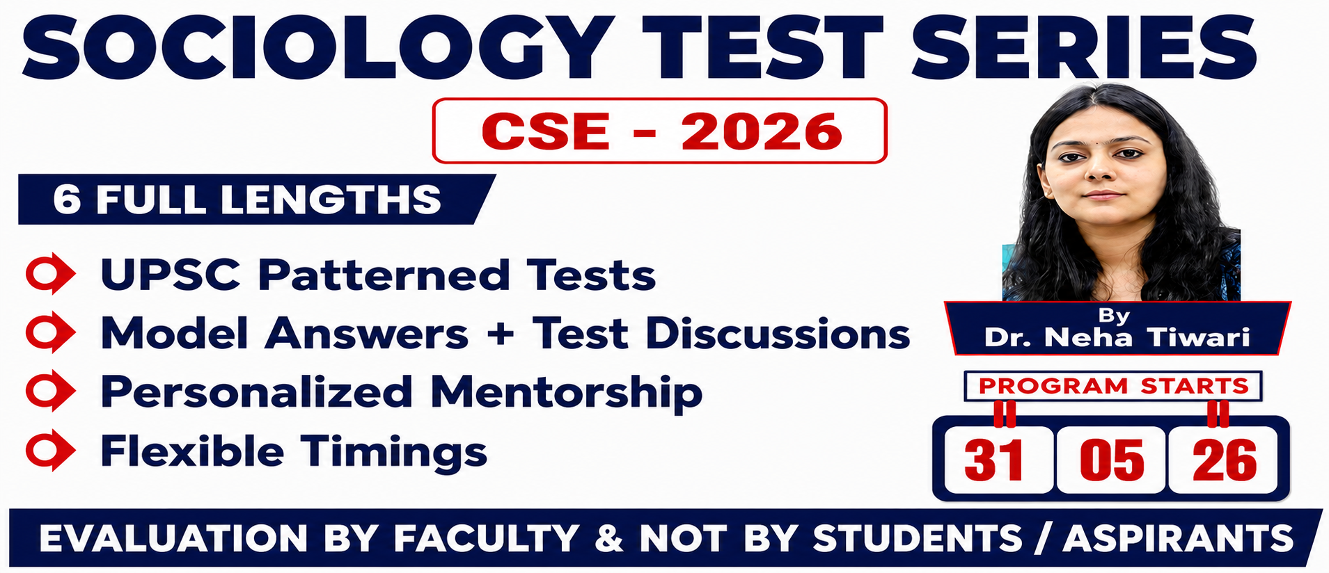Sociology Test Series Mains (6 FLTs) 